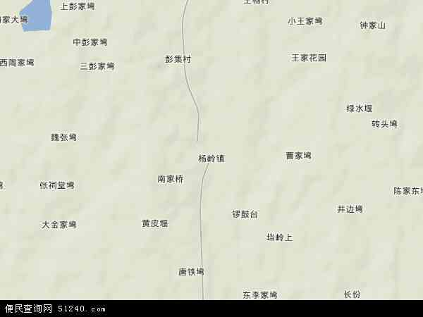 杨岭镇地形图 - 杨岭镇地形图高清版 - 2024年杨岭镇地形图