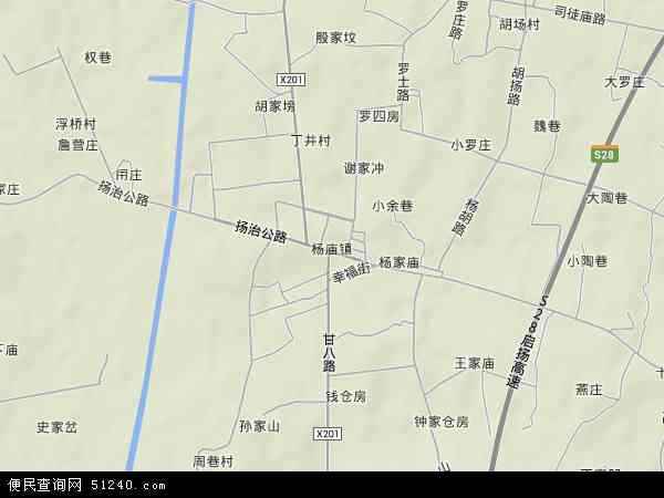 杨庙镇地形图 - 杨庙镇地形图高清版 - 2024年杨庙镇地形图