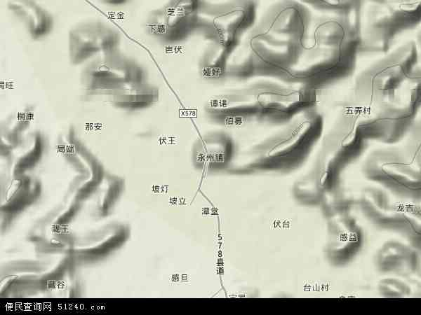 永州镇地形图 - 永州镇地形图高清版 - 2024年永州镇地形图