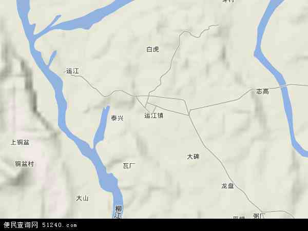 运江镇地形图 - 运江镇地形图高清版 - 2024年运江镇地形图
