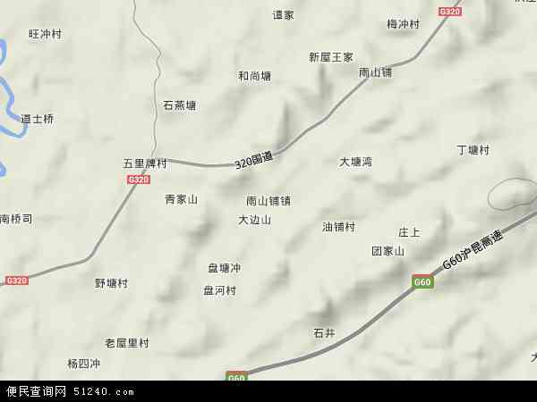 雨山铺镇地形图 - 雨山铺镇地形图高清版 - 2024年雨山铺镇地形图