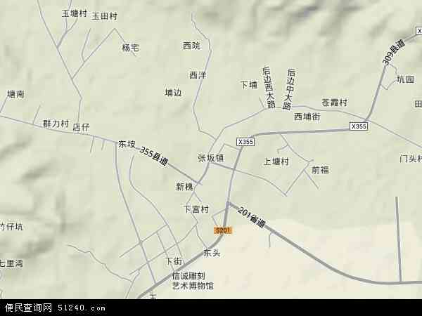 张坂镇地形图 - 张坂镇地形图高清版 - 2024年张坂镇地形图