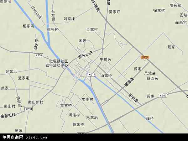 上海金山区张堰镇地图图片