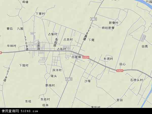 占陇镇地形图 - 占陇镇地形图高清版 - 2024年占陇镇地形图