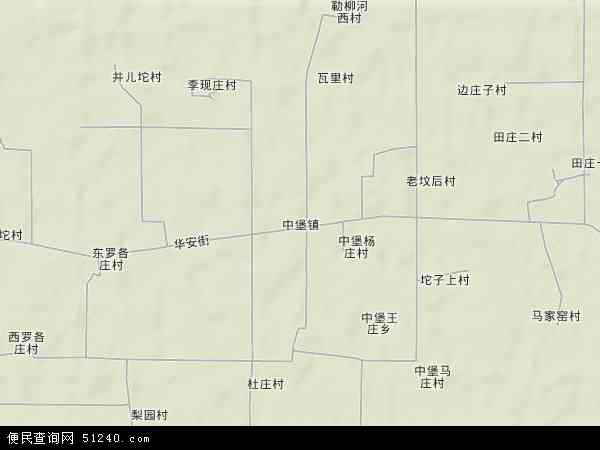 中堡镇地形图 - 中堡镇地形图高清版 - 2024年中堡镇地形图
