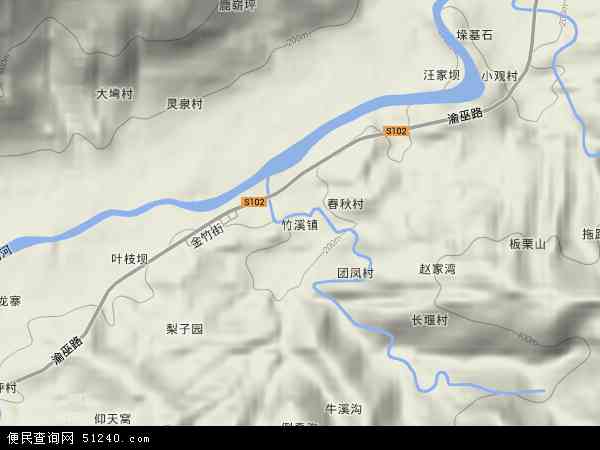 竹溪县城关镇地图图片