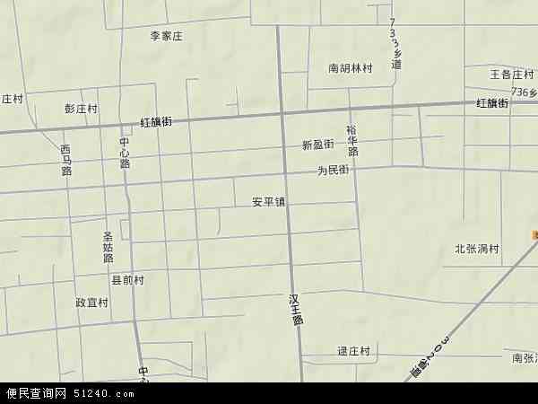 安平镇地形图 - 安平镇地形图高清版 - 2024年安平镇地形图