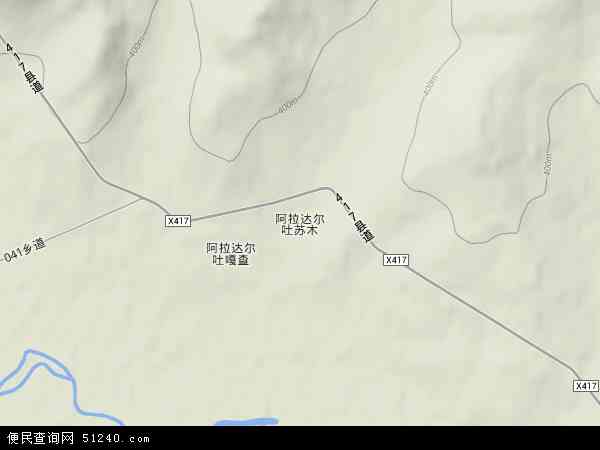 阿拉达尔吐苏木地形图 - 阿拉达尔吐苏木地形图高清版 - 2024年阿拉达尔吐苏木地形图