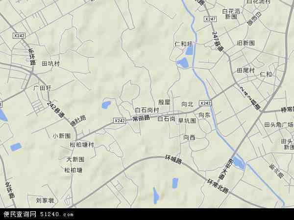 白石岗村地形图 - 白石岗村地形图高清版 - 2024年白石岗村地形图