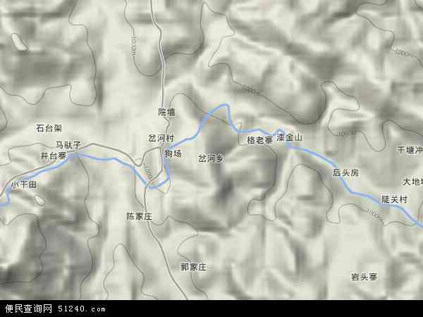 岔河乡地形图 - 岔河乡地形图高清版 - 2024年岔河乡地形图