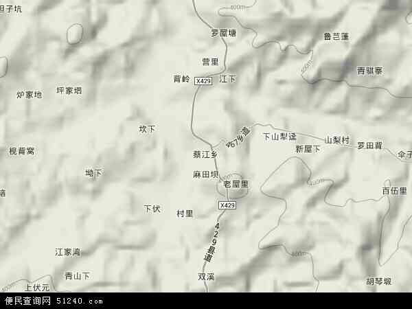 蔡江乡地形图 - 蔡江乡地形图高清版 - 2024年蔡江乡地形图