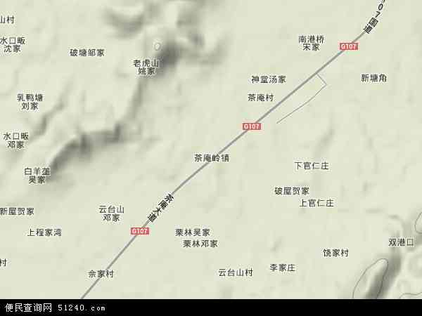 茶庵岭镇地形图 - 茶庵岭镇地形图高清版 - 2024年茶庵岭镇地形图