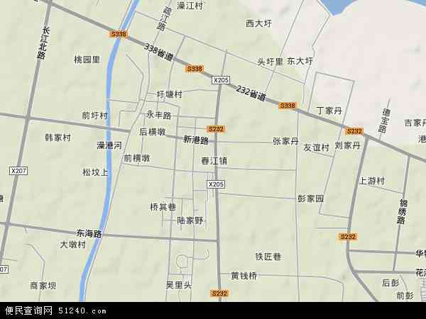 春江镇地形图 - 春江镇地形图高清版 - 2024年春江镇地形图
