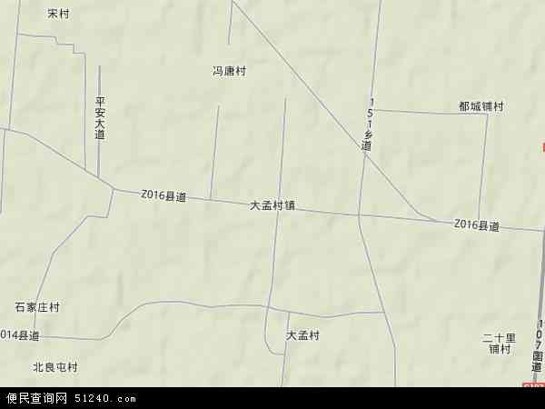 大孟村镇地形图 - 大孟村镇地形图高清版 - 2024年大孟村镇地形图