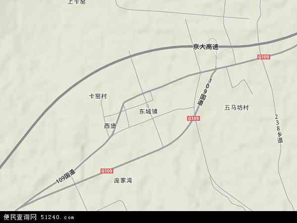 东城镇地形图 - 东城镇地形图高清版 - 2024年东城镇地形图