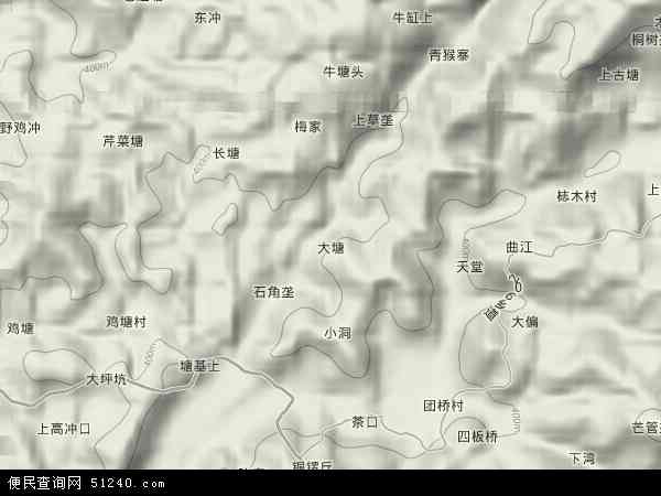 大塘镇地形图 - 大塘镇地形图高清版 - 2026年大塘镇地形图