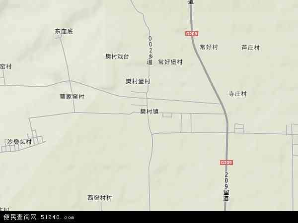 樊村镇地形图 - 樊村镇地形图高清版 - 2024年樊村镇地形图