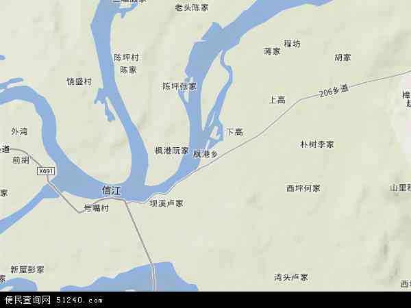 枫港乡地形图 - 枫港乡地形图高清版 - 2024年枫港乡地形图