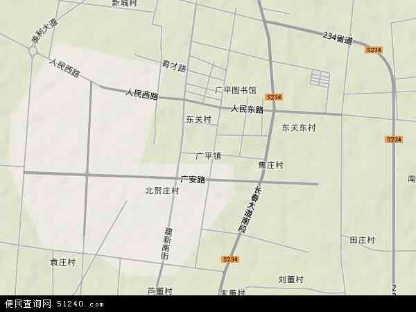 广平镇地形图 - 广平镇地形图高清版 - 2024年广平镇地形图