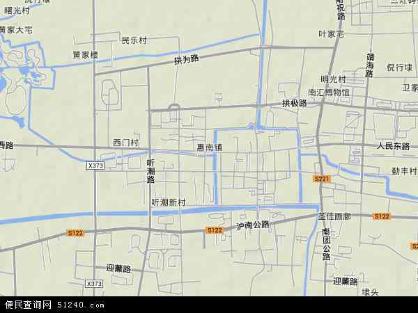 惠南镇地形图 - 惠南镇地形图高清版 - 2024年惠南镇地形图