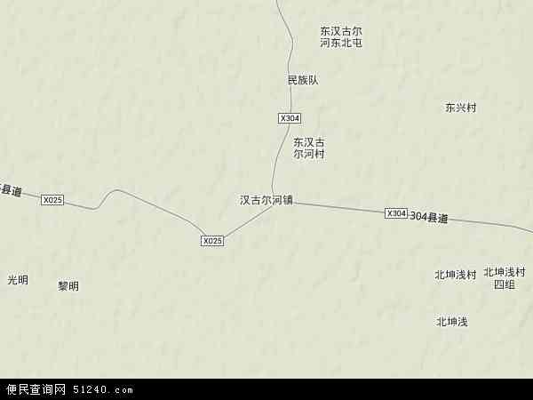 汉古尔河镇地形图 - 汉古尔河镇地形图高清版 - 2024年汉古尔河镇地形图