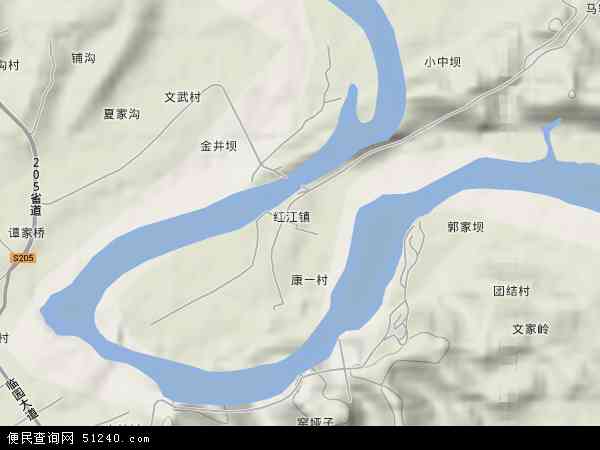 红江镇地形图 - 红江镇地形图高清版 - 2024年红江镇地形图
