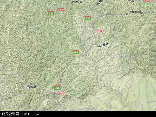 黄陵县地形图 - 黄陵县地形图高清版 - 2024年黄陵县地形图