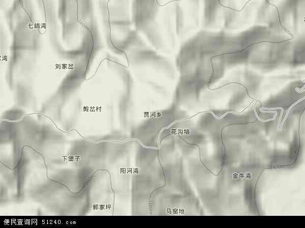 贾河乡地形图 - 贾河乡地形图高清版 - 2024年贾河乡地形图