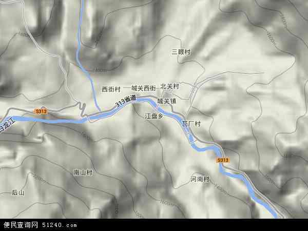 江盘乡地形图 - 江盘乡地形图高清版 - 2026年江盘乡地形图