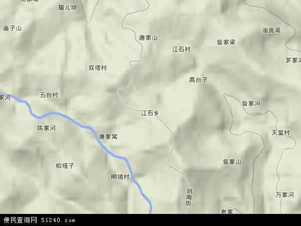 江石乡地形图 - 江石乡地形图高清版 - 2024年江石乡地形图