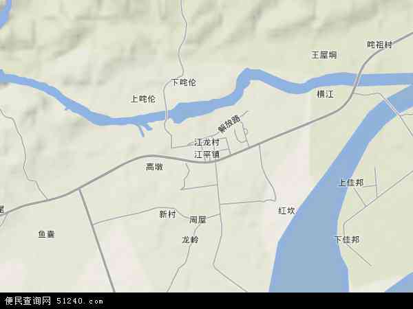 江平镇地形图 - 江平镇地形图高清版 - 2024年江平镇地形图