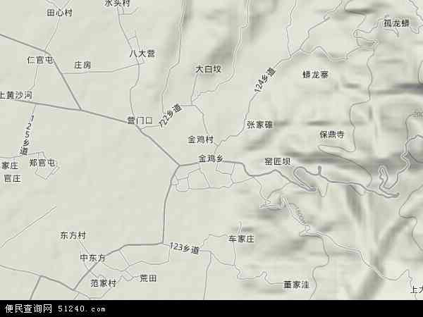 金鸡乡地形图 - 金鸡乡地形图高清版 - 2024年金鸡乡地形图
