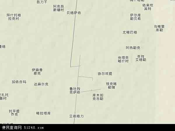 喀拉克尔乡地形图 - 喀拉克尔乡地形图高清版 - 2024年喀拉克尔乡地形图