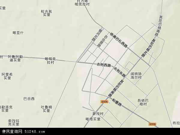 喀拉喀什镇地形图 - 喀拉喀什镇地形图高清版 - 2024年喀拉喀什镇地形图