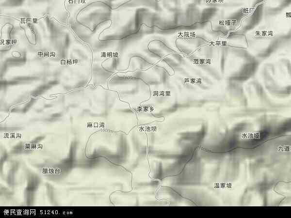 李家乡地形图 - 李家乡地形图高清版 - 2024年李家乡地形图