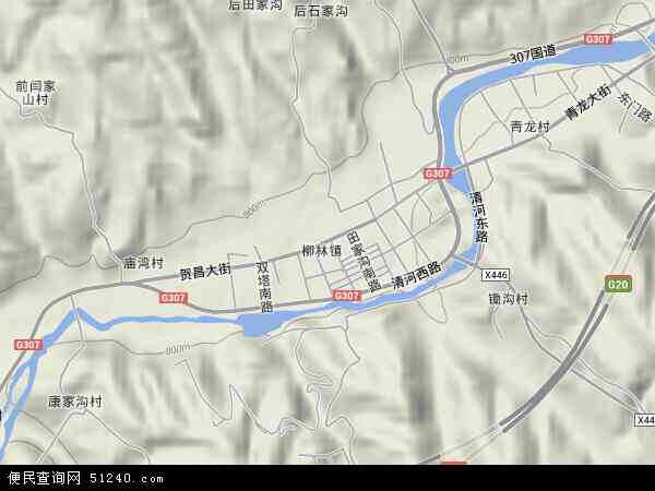 柳林镇地形图 - 柳林镇地形图高清版 - 2024年柳林镇地形图