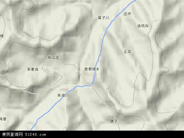 老君坡乡地形图 - 老君坡乡地形图高清版 - 2024年老君坡乡地形图
