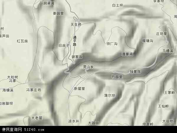 灵山乡地形图 - 灵山乡地形图高清版 - 2024年灵山乡地形图
