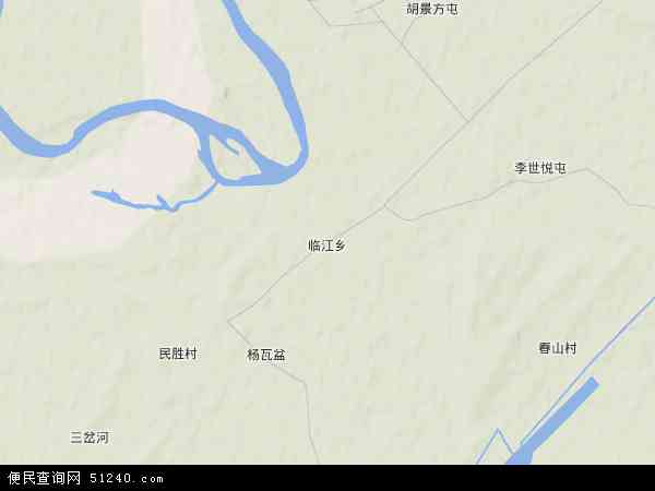 临江乡地形图 - 临江乡地形图高清版 - 2024年临江乡地形图