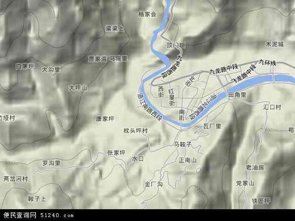 龙安镇地形图 - 龙安镇地形图高清版 - 2024年龙安镇地形图