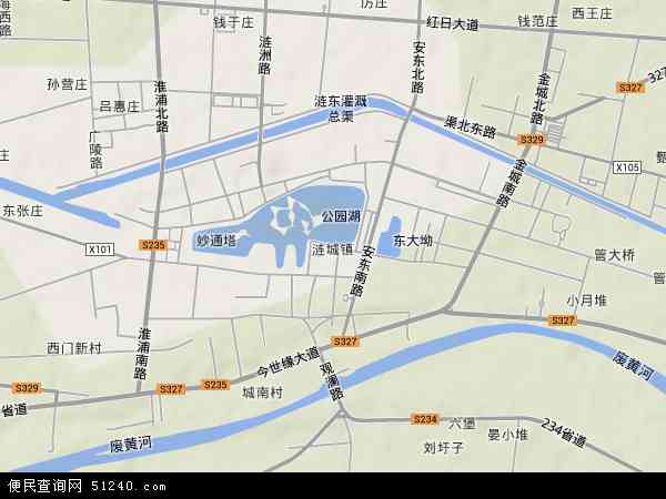 涟水县涟城镇地图图片