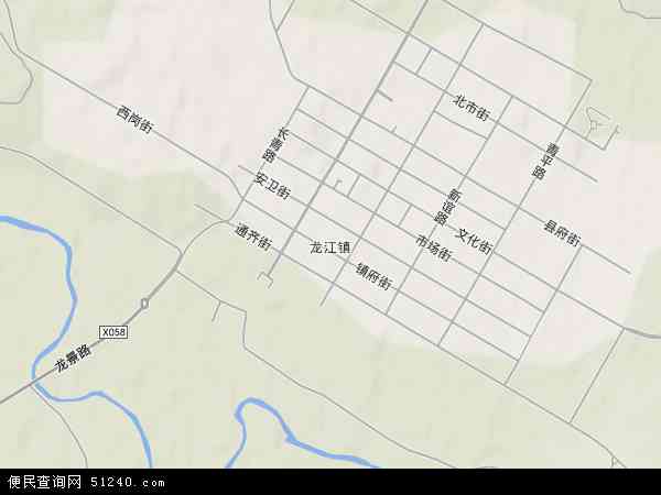 龙江镇地形图 - 龙江镇地形图高清版 - 2024年龙江镇地形图