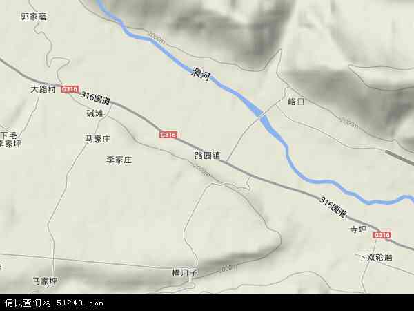 路园镇地形图 - 路园镇地形图高清版 - 2024年路园镇地形图