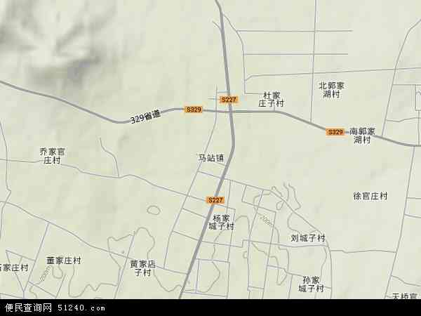 马站镇地形图 - 马站镇地形图高清版 - 2024年马站镇地形图