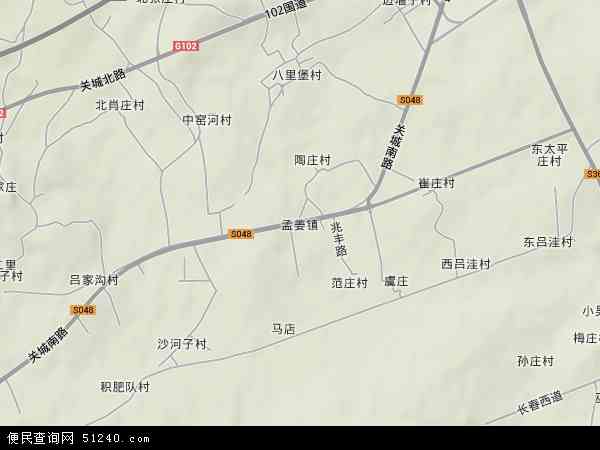 孟姜镇地形图 - 孟姜镇地形图高清版 - 2024年孟姜镇地形图
