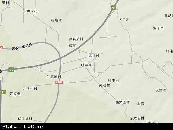 明姜镇地形图 - 明姜镇地形图高清版 - 2024年明姜镇地形图