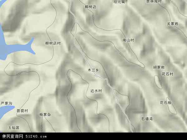 木兰乡地形图 - 木兰乡地形图高清版 - 2024年木兰乡地形图