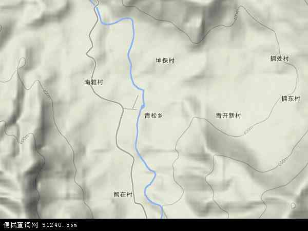 青松乡地形图 - 青松乡地形图高清版 - 2024年青松乡地形图