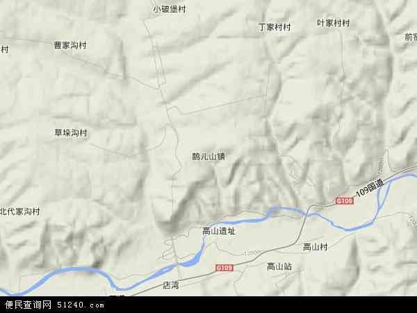 鹊儿山镇地形图 - 鹊儿山镇地形图高清版 - 2024年鹊儿山镇地形图