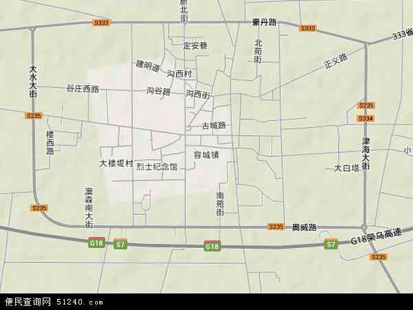 容城镇地形图 - 容城镇地形图高清版 - 2024年容城镇地形图